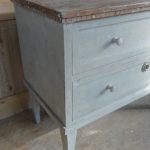 North German Painted 2 Drawer Commode