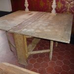 Large Painted 18th Century Gustavian Drop Leaf Table