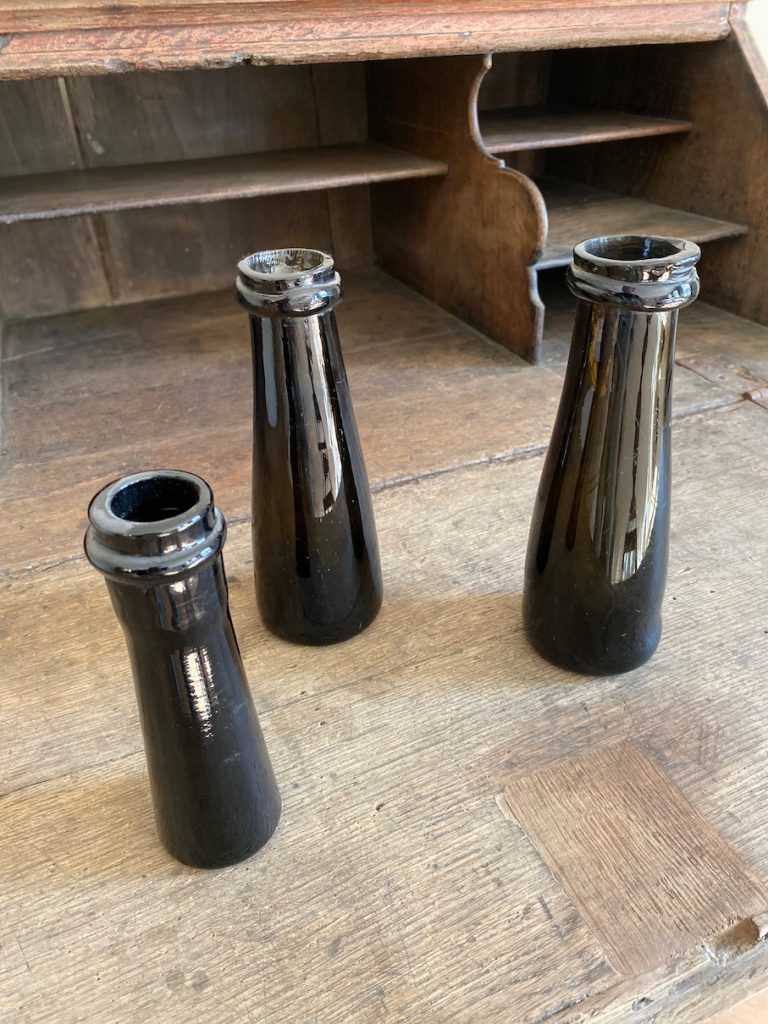Set of 3 Antique Truffle Oil Bottles - France around 1760