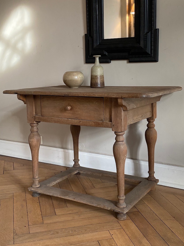 18th Century Bleached Oak Table - Belgium 1765 