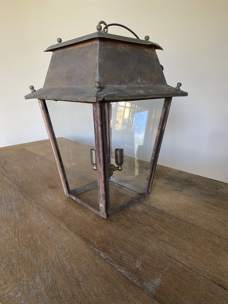 Single Antique Copper Hall Lantern