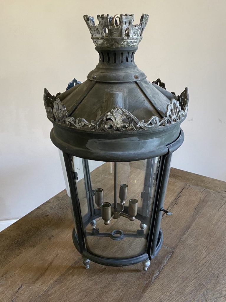 Italian Antique Copper Hall Lantern