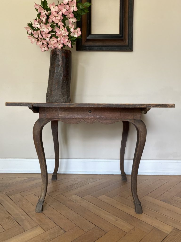Painted Oak Rococo Table 