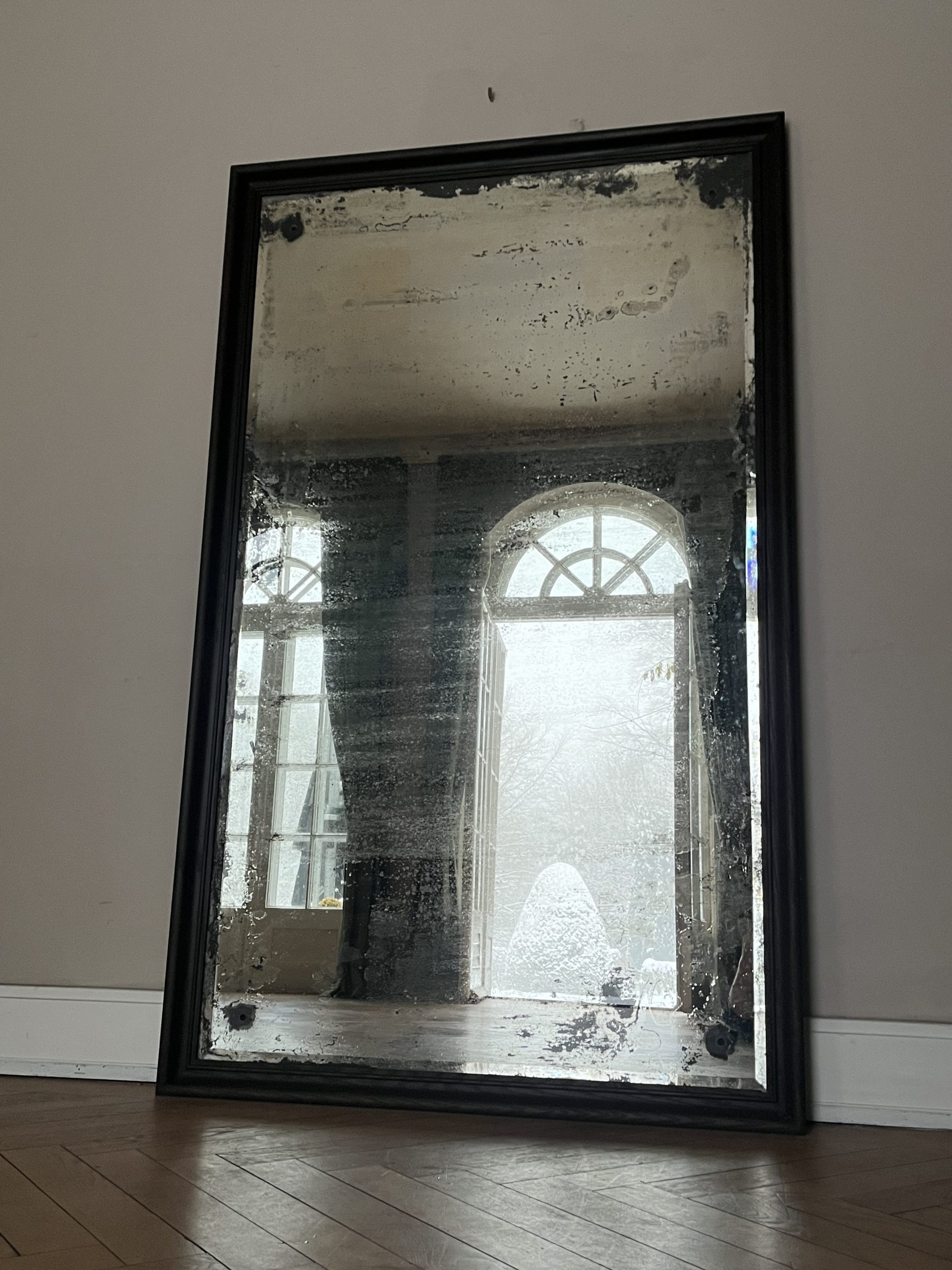 Oversized English Antique Wall Mirror