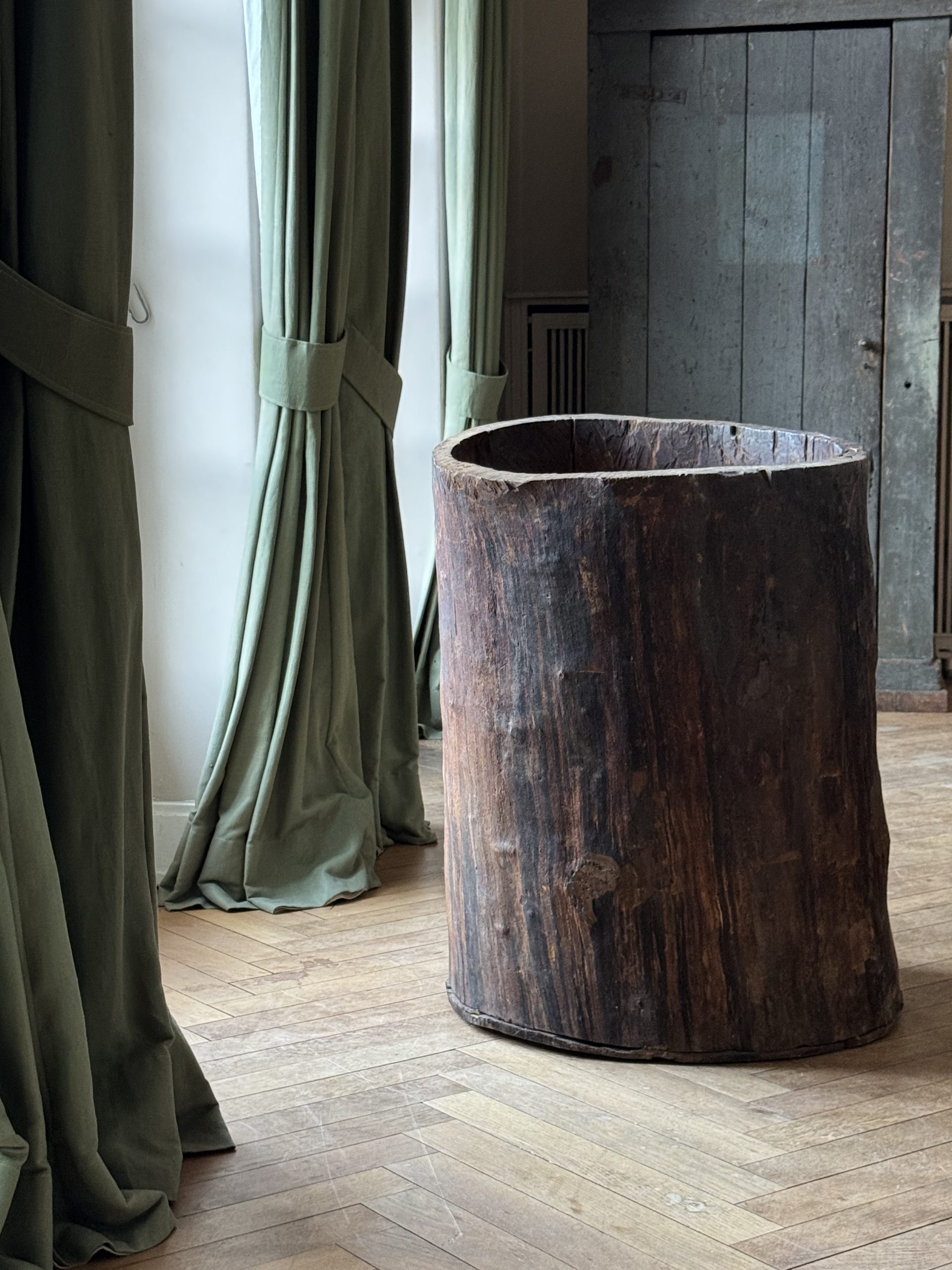 Wooden Planter - Hollowed Out Tree Trunk