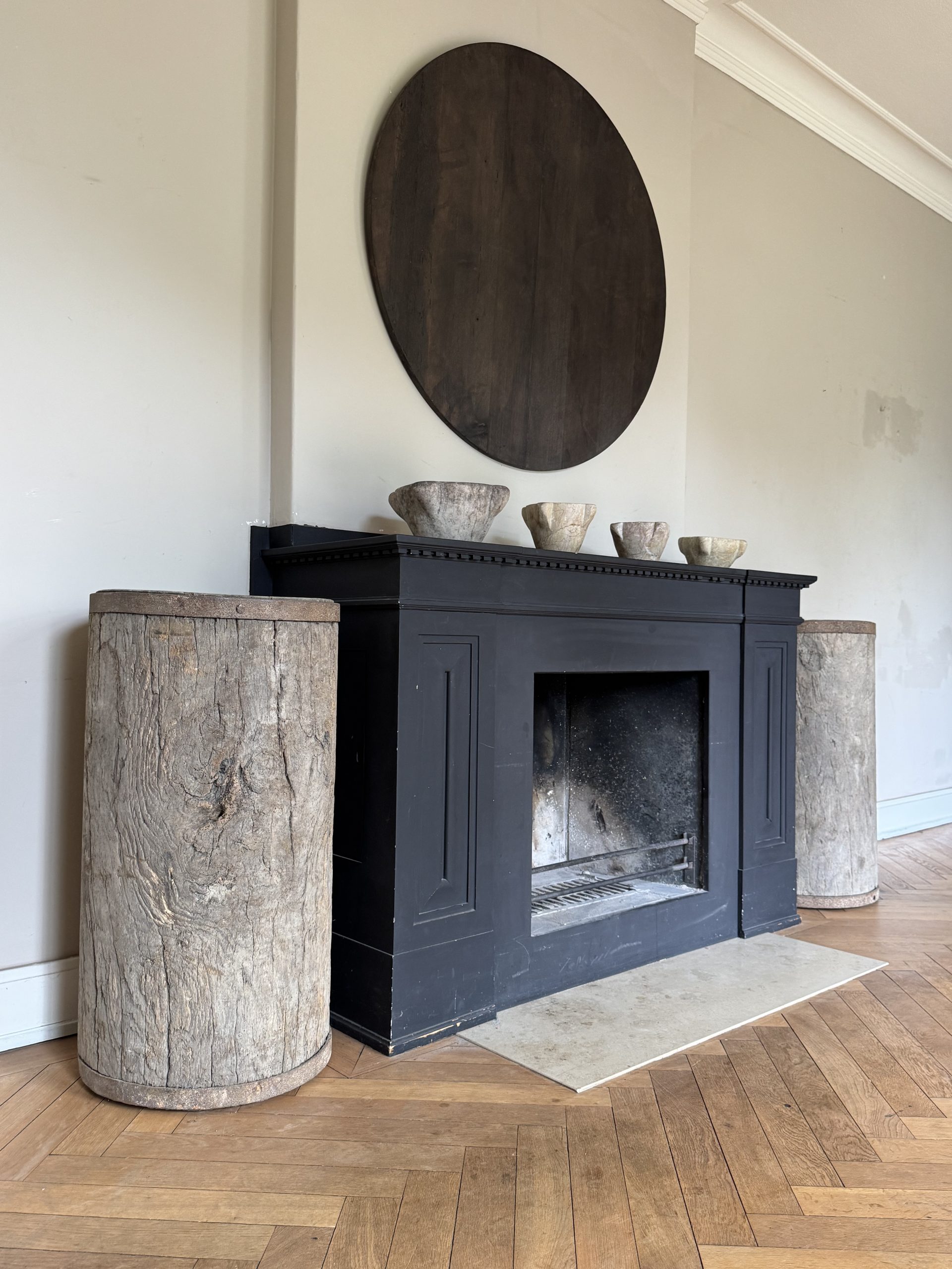 Pair Of Oak Columns 