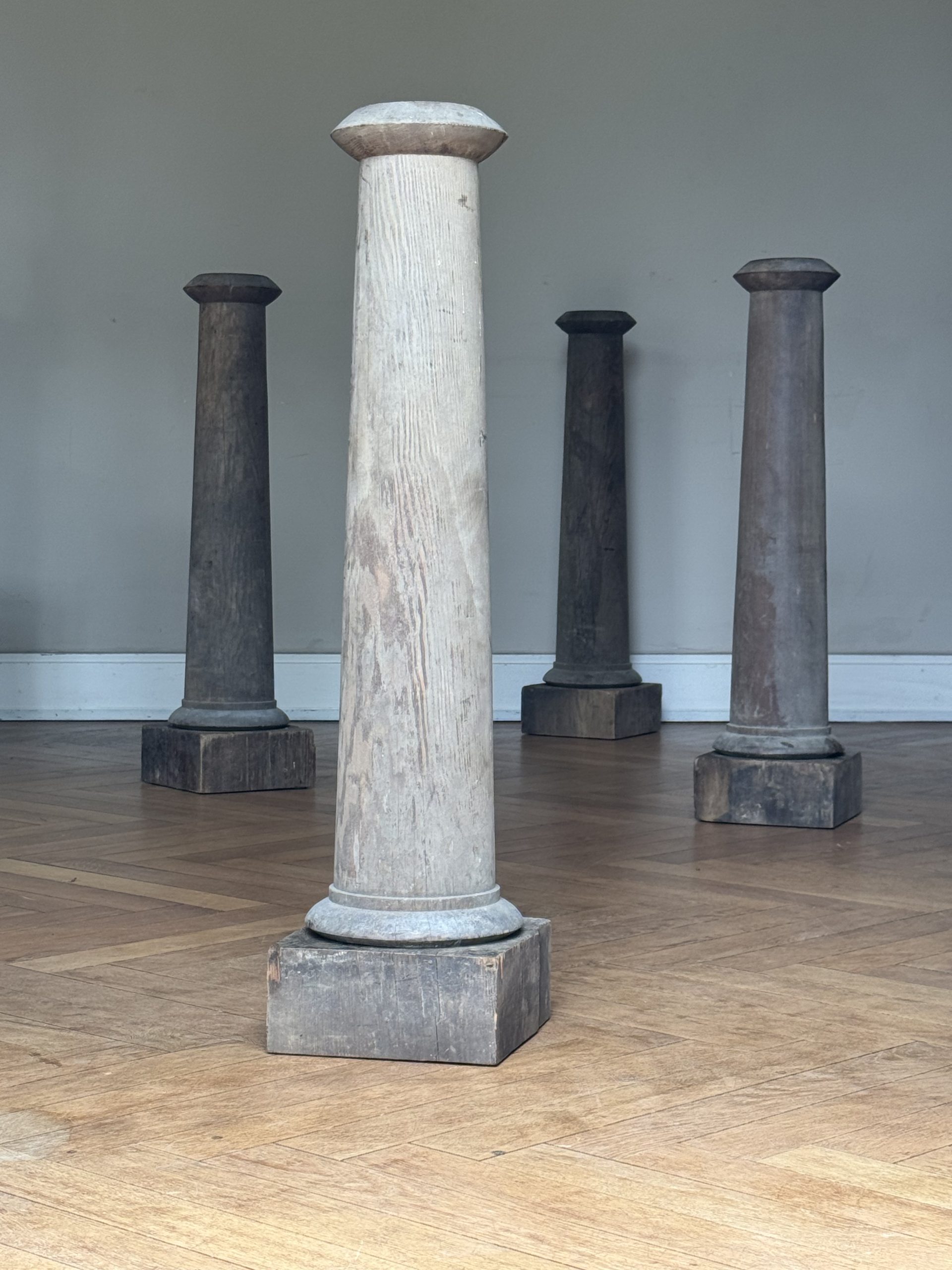 Swedish wooden Columns / Pedestals - Stockholm Around 1800