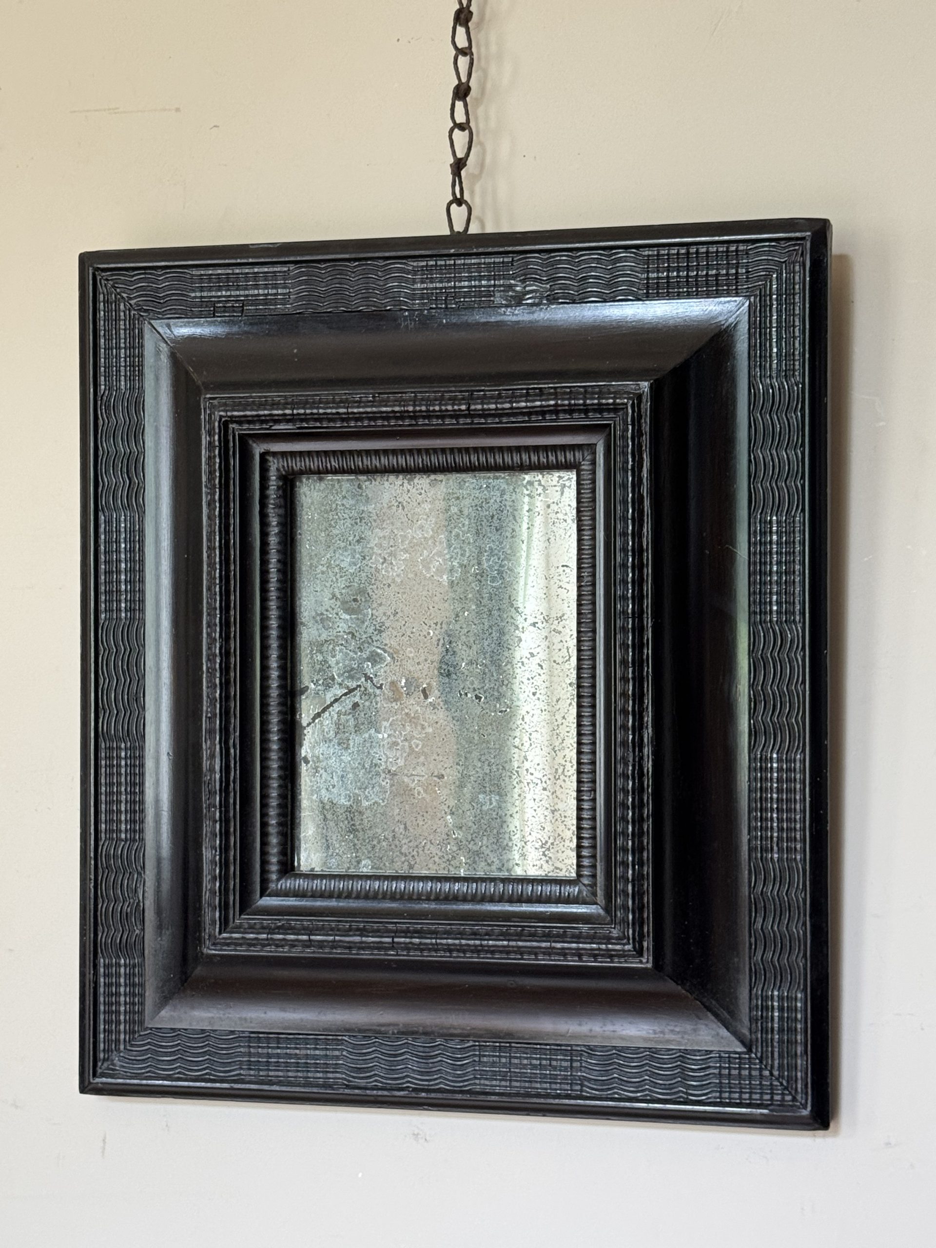 19th Century Ripple Moulded Mirror 