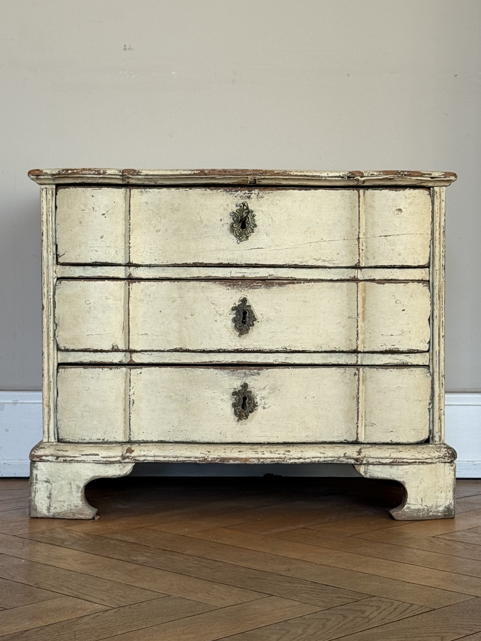 Painted Baroque Commode - Denmark 1770