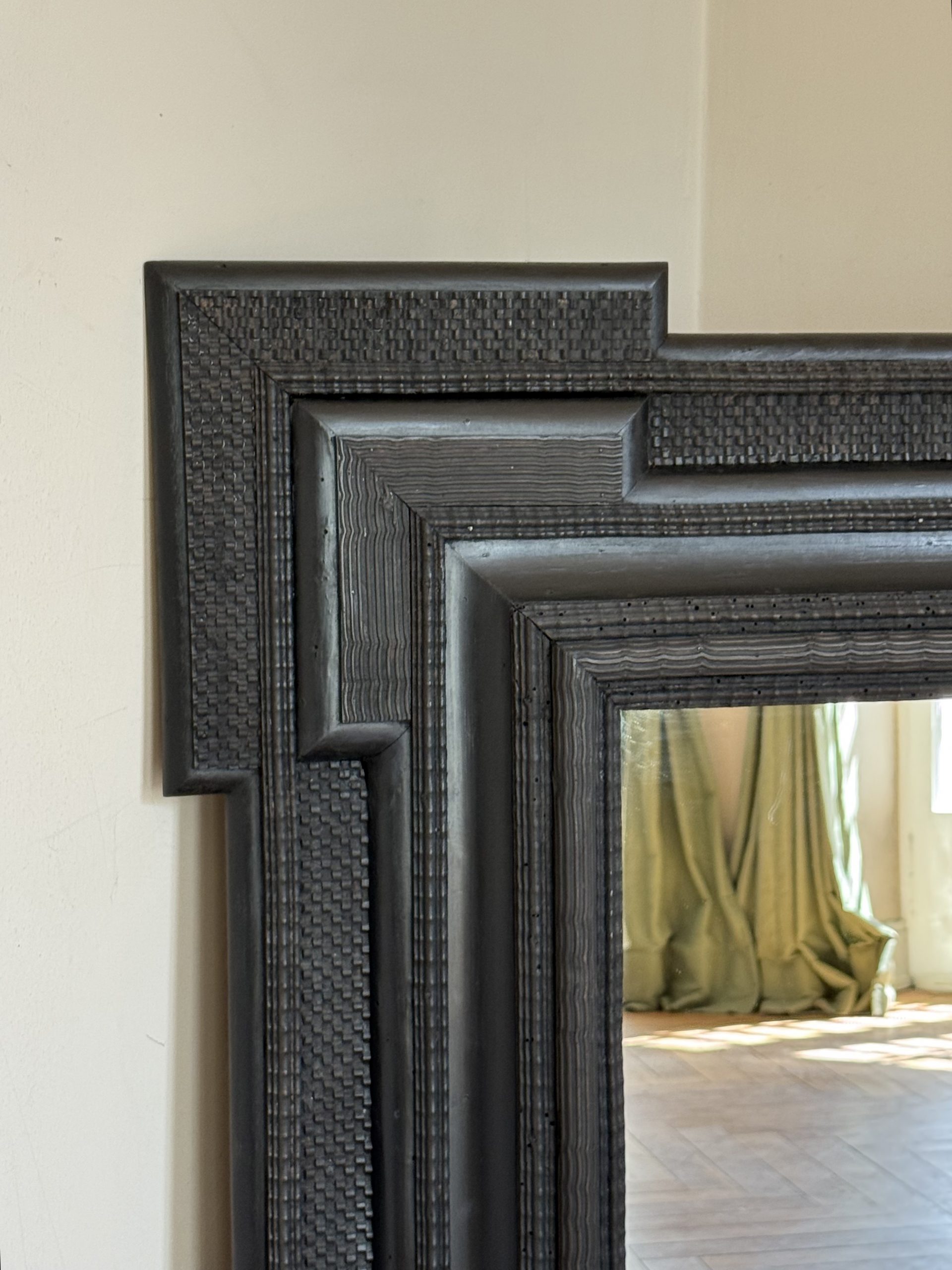 Very Large 19th Century Ebonized Mirror (No. 1 of a pair)