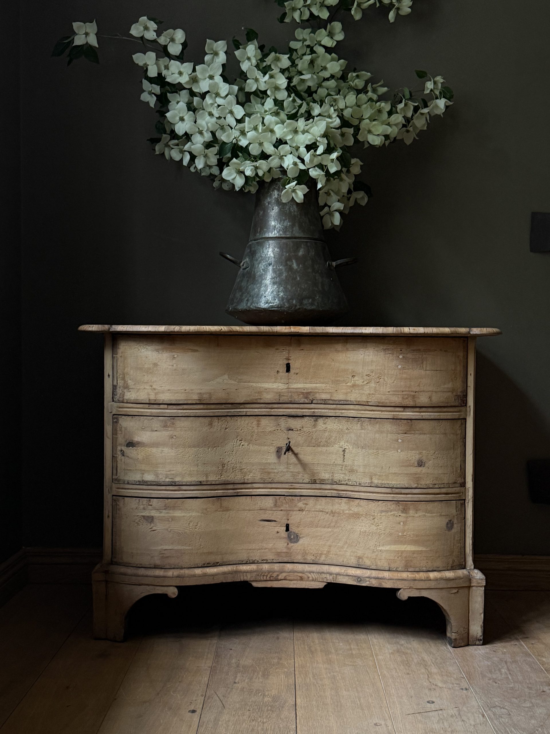 18th Century Pine Serpentine Dresser